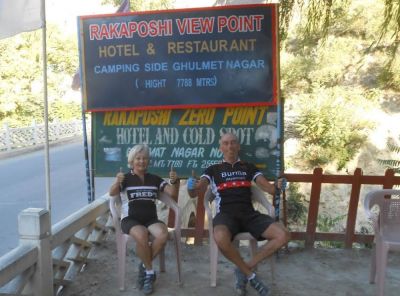 Pat and Keith Green Cycling on the  tour with redspokes